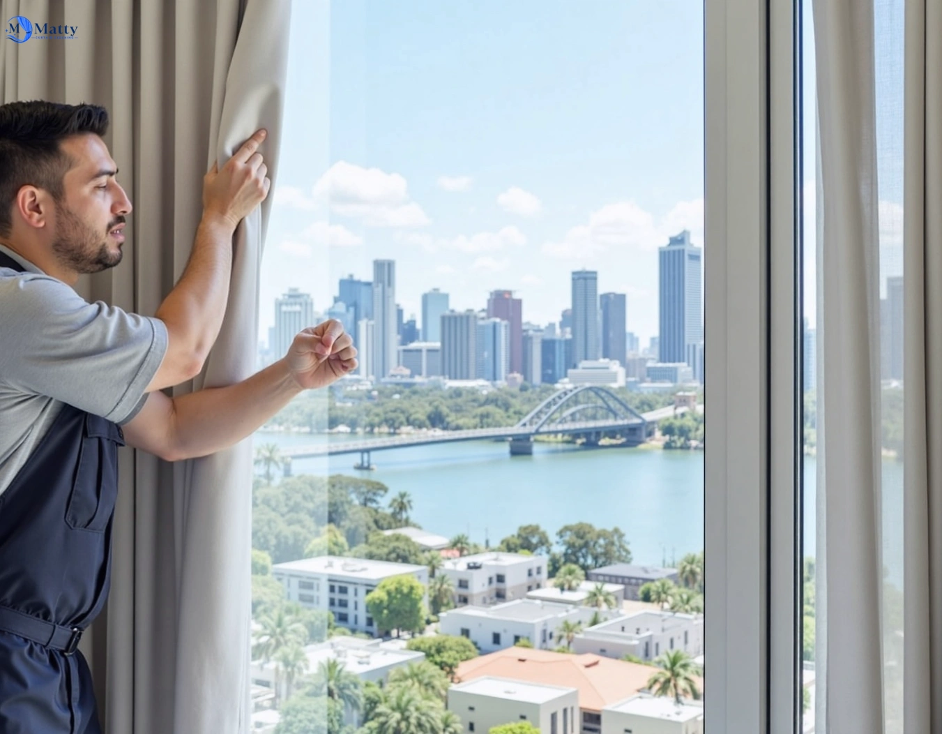 Professional curtain steam cleaning service murrumba-downs QLD by Matty Curtain Cleaning